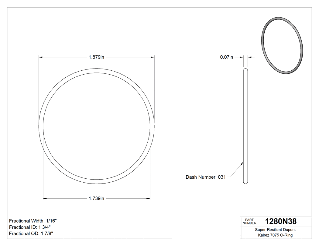 Technical drawing - 1280N38